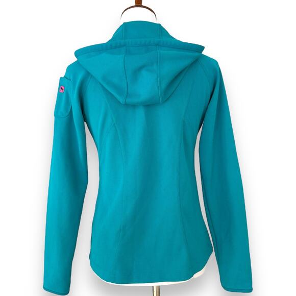 The Black Dog Teal Blue Full Zip Pique Hoodie Size Small - Picture 5 of 9